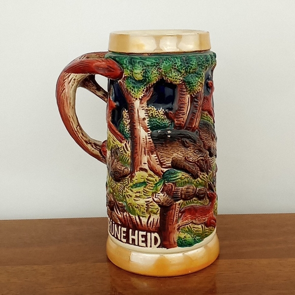 Vintage west german beer stein original king stoneware fox handle - Picture 2 of 6